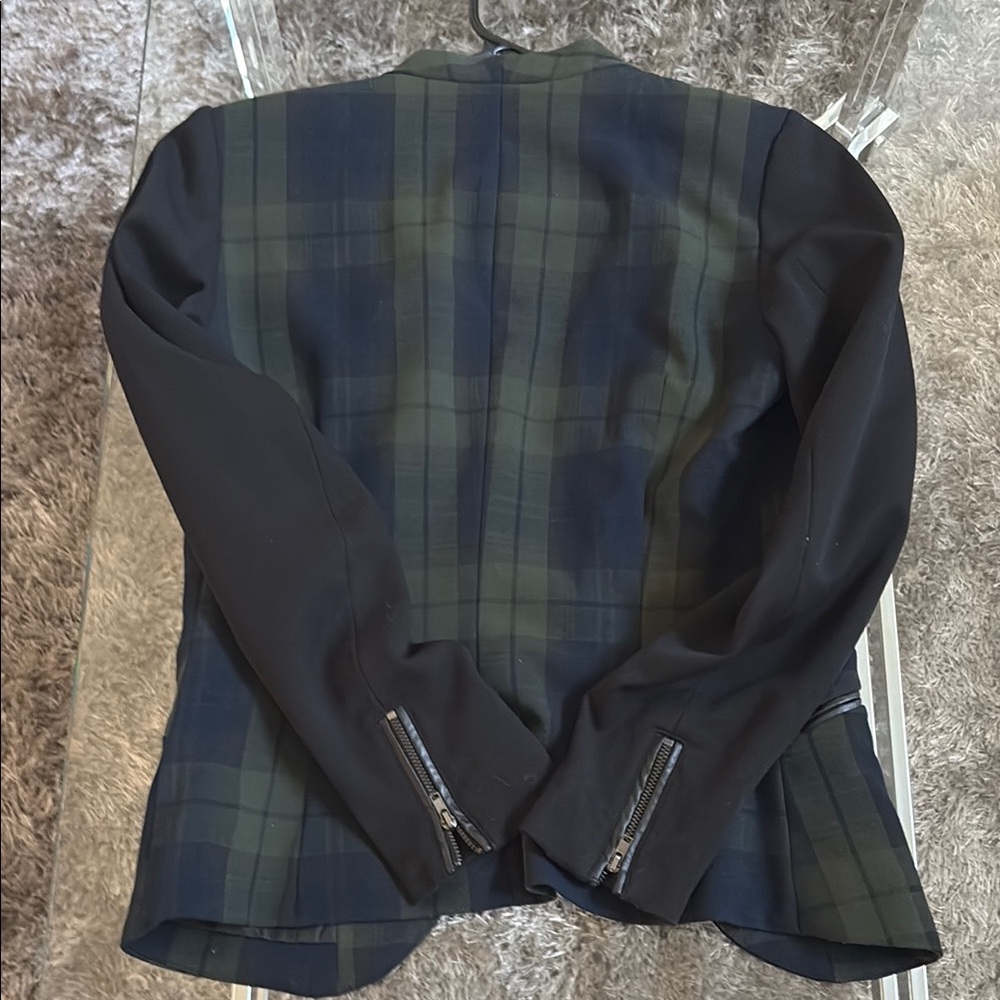 H&M Women's Dark Plaid Blazer - Picture 2 of 2